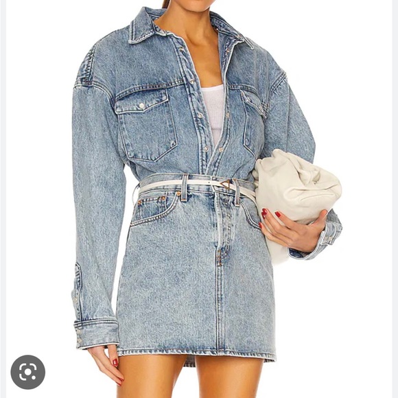 Wardrobe.NYC Denim Mini Skirt Size 24 - Picture 5 of 8